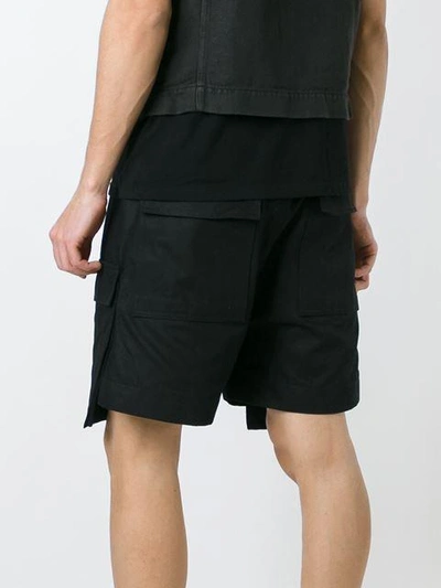 Shop Rick Owens Drawstring Cargo Shorts