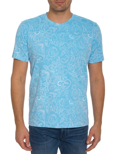 Shop Robert Graham Swanson T-shirt In Light Blue