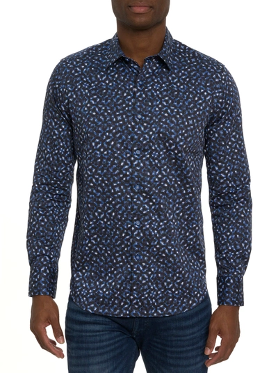 Shop Robert Graham Clifton Long Sleeve Button Down Shirt In Blue