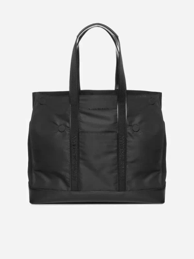Shop Alexander Mcqueen De Manta Nylon Tote Bag In Black