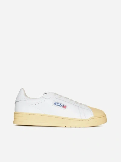 Shop Autry Bob Lutz Low-top Leather Sneakers In White
