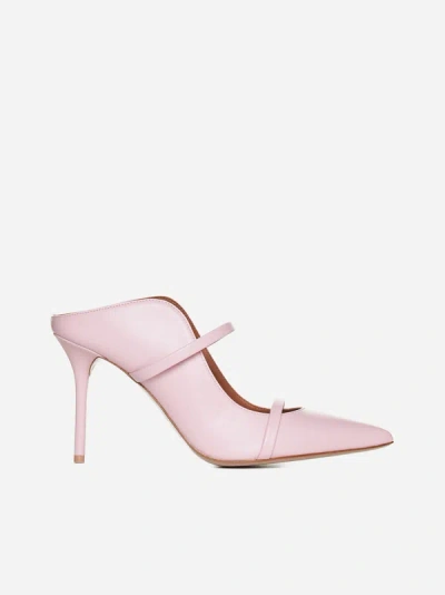 Shop Malone Souliers Maureen Nappa Leather Mules In Peony Pink