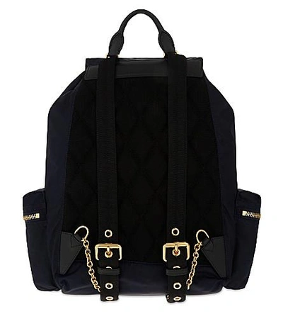 Shop Burberry Prorsum Large Nylon Backpack In Navy