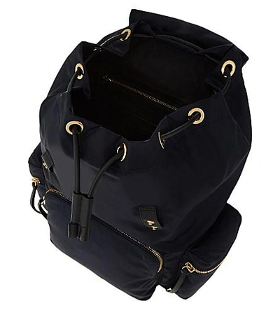 Shop Burberry Prorsum Large Nylon Backpack In Navy