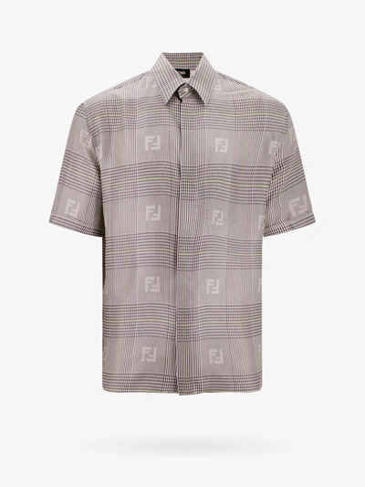 Shop Fendi Shirt In Grey