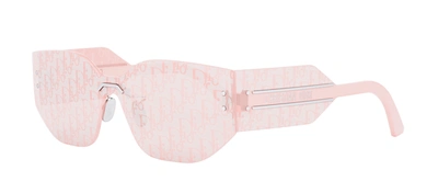 Shop Dior Club M6u Pink Shield Sunglasses