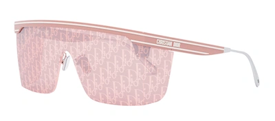 Shop Dior Club M1u Pink Shield Sunglasses