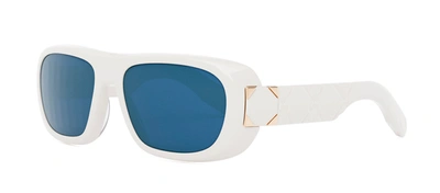 Shop Dior Lady 9522 S1i Cd 40115 I 25v Flattop Sunglasses In Blue