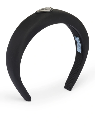 Shop Prada Headband In Re-nylon In Black