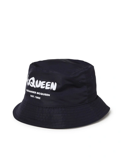 Shop Alexander Mcqueen Graffiti Bucket Hat In Black2