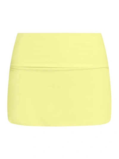 Shop Sucrette Petalo Mini Skirt In Yellow & Orange