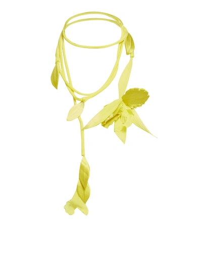 Shop Sucrette Silk Necklace In Yellow & Orange