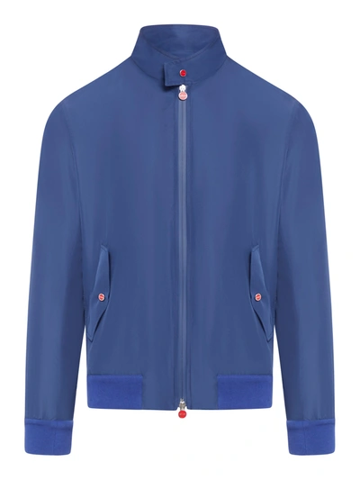Shop Kiton Sporty Nylon Jacket In Blue