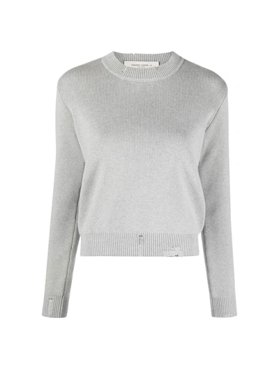 Shop Golden Goose Sweater With Worn Effect In Grey