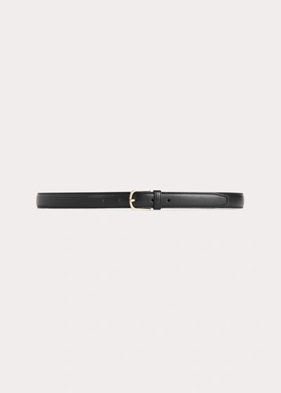 Shop Totême Slim Trouser Leather Belt Black