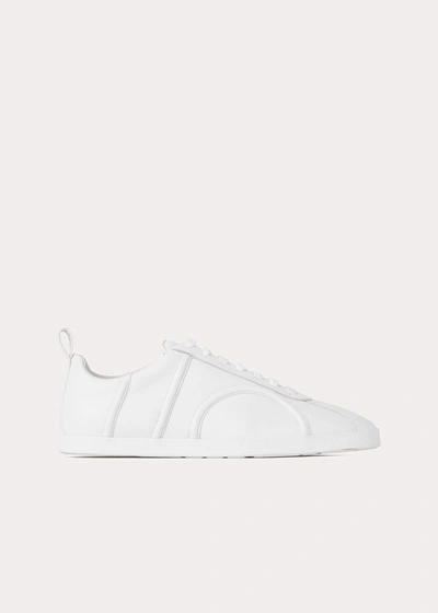 Shop Totême The Leather Sneaker White