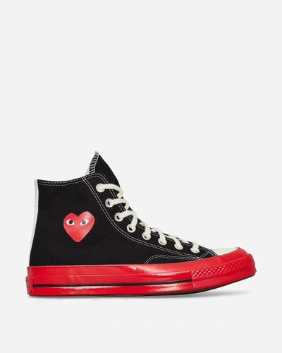 Shop Comme Des Garçons Play Converse Red Sole Chuck 70 Hi Sneakers In Black