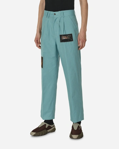 Shop Paccbet Space Trousers Teal In Blue