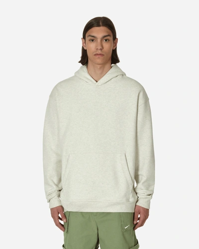 Shop Nike Wordmark Fleece Hooded Sweatshirt Oatmeal Heather In Beige