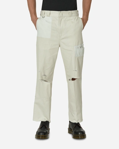 Shop Undercover Workwear Pants Ice Grey In Beige
