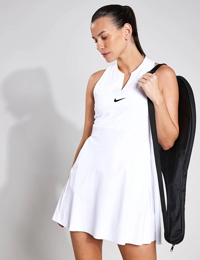 Shop Nike Dri-fit Advantage Tennis Dress In White