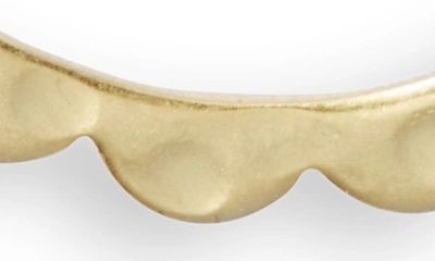 Shop Madewell Scalloped Medium Hoop Earrings In Vintage Gold