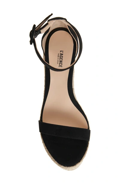 Shop L Agence Elysee Espadrille Platform Sandal In Black