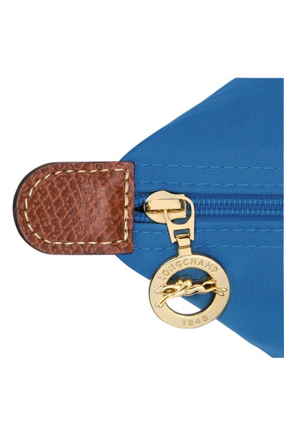 Longchamp Small Le Pliage Recycled Canvas Top Handle Bag In Cobalt