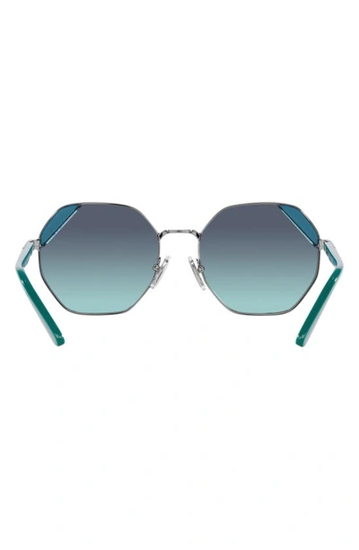 Shop Vogue 55mm Gradient Irregular Sunglasses In Gunmetal