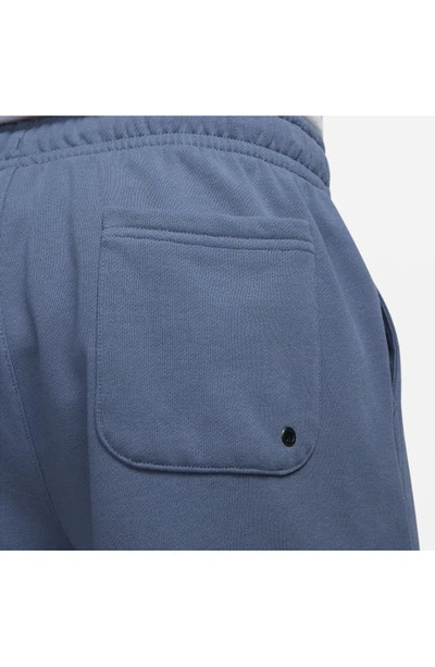 Shop Nike Club Fleece French Terry Shorts In Diffused Blue/ White/ White