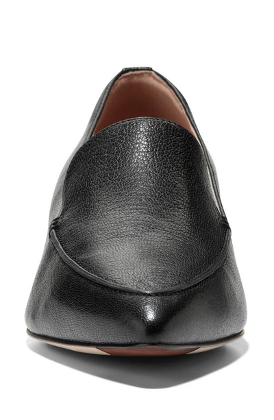 Shop Cole Haan Vivian Pointed Toe Loafer In Black Ltr