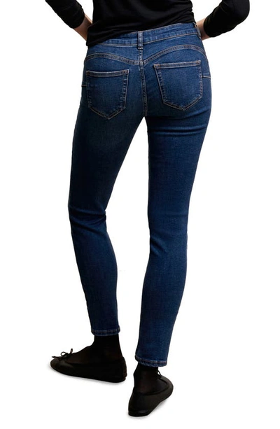 Shop Mango Push-up Ankle Skinny Jeans In Open Blue