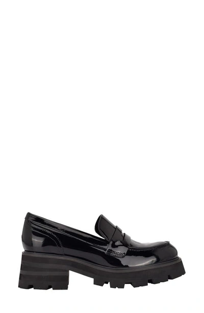 Shop Marc Fisher Ltd Latika Platform Loafer In Black Patent