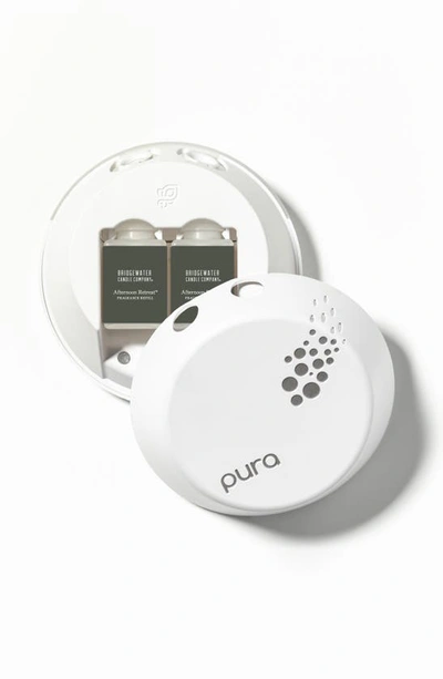 Pura X Bridgewater Candle Company Afternoon Retreat 2-pack Diffuser Fragrance Refills In Black
