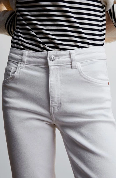 Mango Mid-rise Straight Jeans White In White