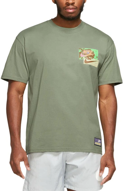 Shop Nike Max90 Festival Graphic T-shirt In Oil Green