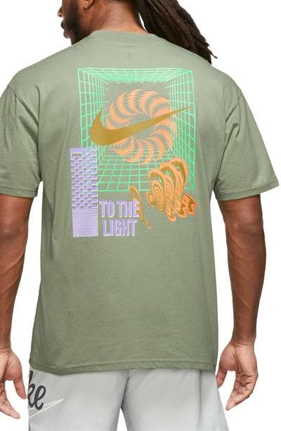 Shop Nike Max90 Festival Graphic T-shirt In Oil Green