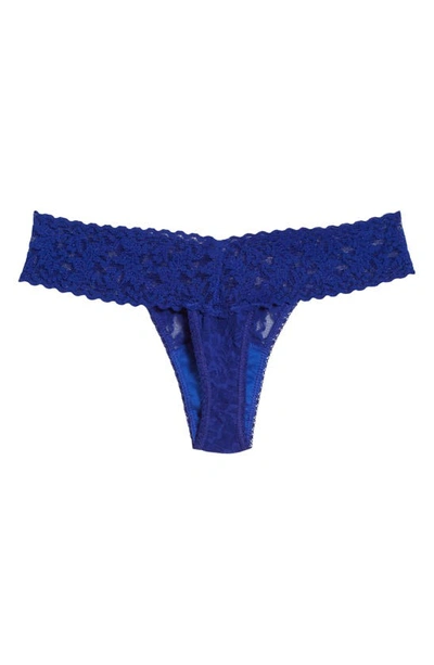 Shop Hanky Panky Low Rise Thong In Midnight Blue