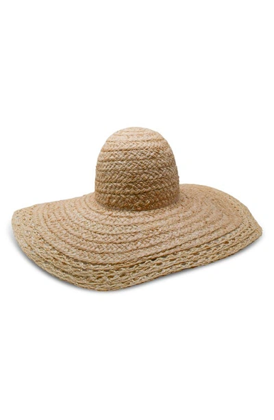 Shop Gigi Burris Millinery Mary Jane Straw Wide Brim Sun Hat In Natural