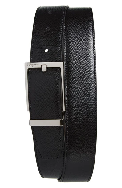 Shop Ferragamo Classic Leather Reversible Belt In Nero Hickory