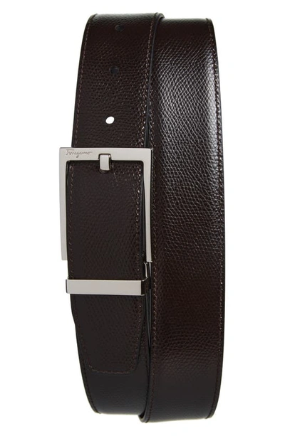 Shop Ferragamo Classic Leather Reversible Belt In Nero Hickory