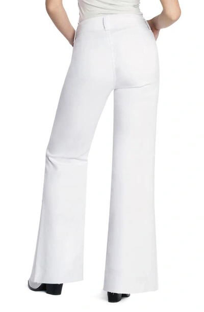 Shop Hint Of Blu Happy Anchor High Waist Wide Leg Jeans In Sailor White