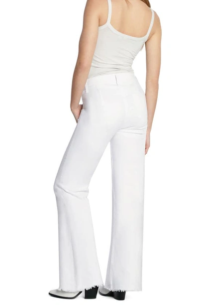 Shop Hint Of Blu Happy Anchor High Waist Wide Leg Jeans In Sailor White
