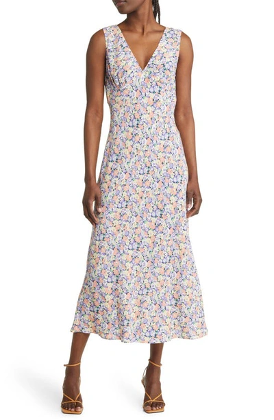Shop Rails Audrina Floral Print Cotton Midi Dress In Posy Field