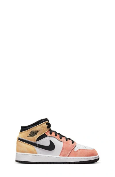 Shop Nike Kids' Air Jordan 1 Mid Se Sneaker In Ember/ Sundial/ White/ Black