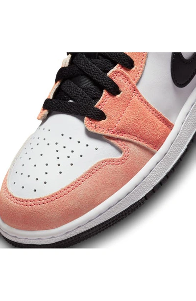 Shop Nike Kids' Air Jordan 1 Mid Se Sneaker In Ember/ Sundial/ White/ Black