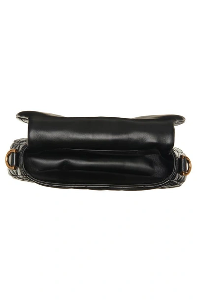 Shop Versace Mini Greca Goddess Quilted Leather Shoulder Bag In Black/  Gold