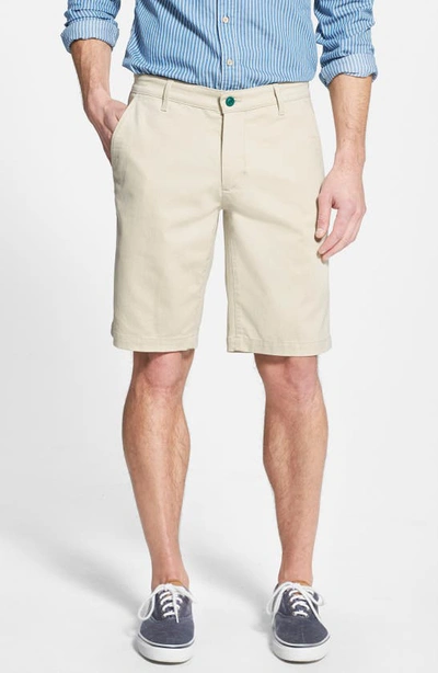 Shop Ag Green Label 'the Canyon' Flat Front Performance Shorts In Beach Sand