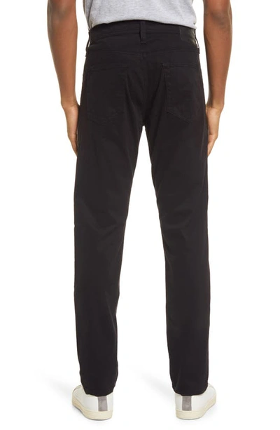 Shop Ag Everett Sueded Stretch Sateen Straight Fit Pants In Super Black