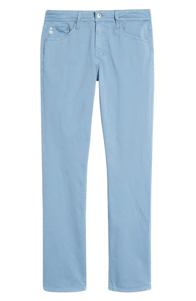 Shop Ag Everett Sueded Stretch Sateen Straight Fit Pants In Clear Skies